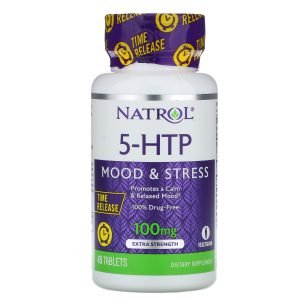 Natrol mood and stress with 5 HTP time release - 100 mg 45 tablets