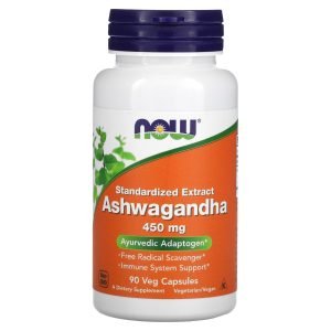 Now foods Ashwagandha 450 mg stress relief capsules - 90 veg capsules