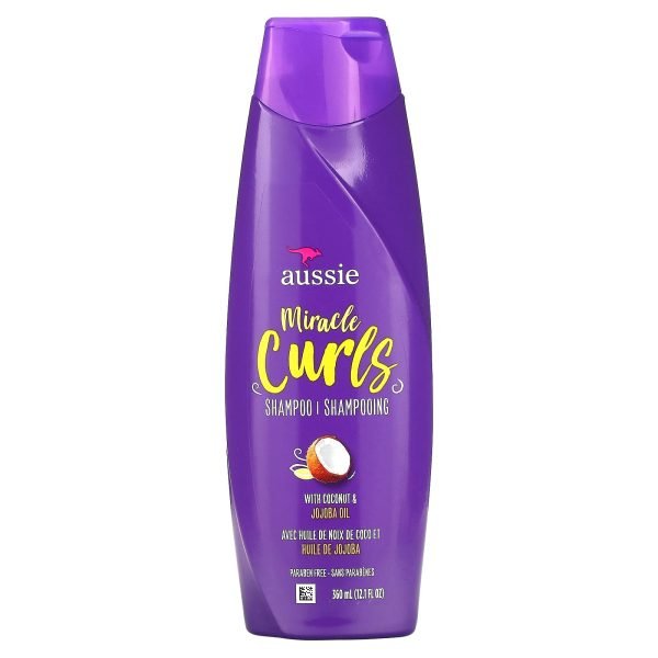 Aussie Miracle Curls Shampoo With Coconut &Amp; Jojoba Oil Hair Softness Enhancer - 12.1 Fl Oz (360 Ml)