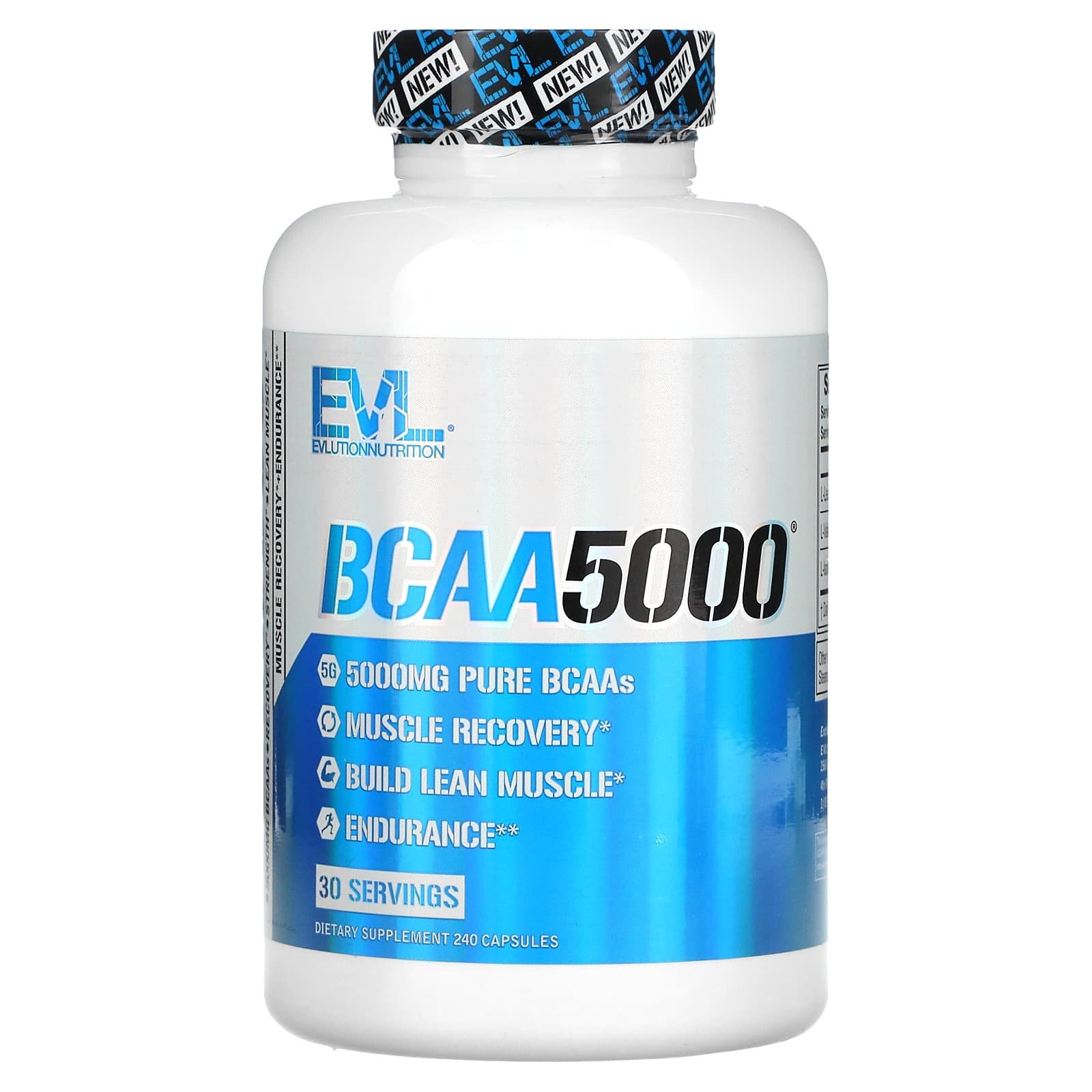 Evolution Nutrition Bcaa5000 Bodybuilding Supplement 240 Capsules