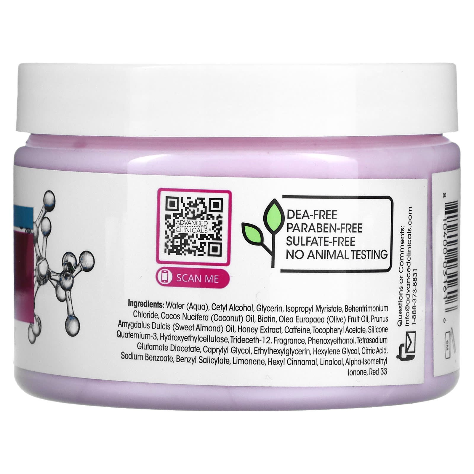 Biotin - Anti - Breakage Hair Mask - 12 Fl Oz (340 Ml) - Advanced Clinicals