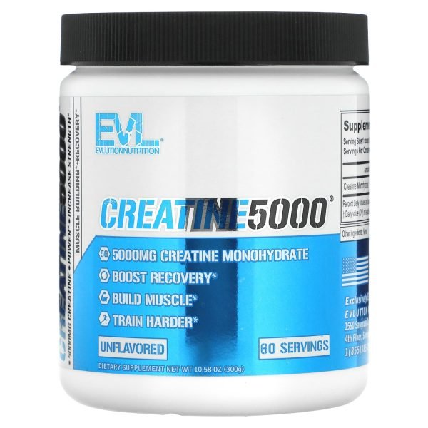 Evlution Nutrition Creatine 5000 Unflavored Powder (300 G)