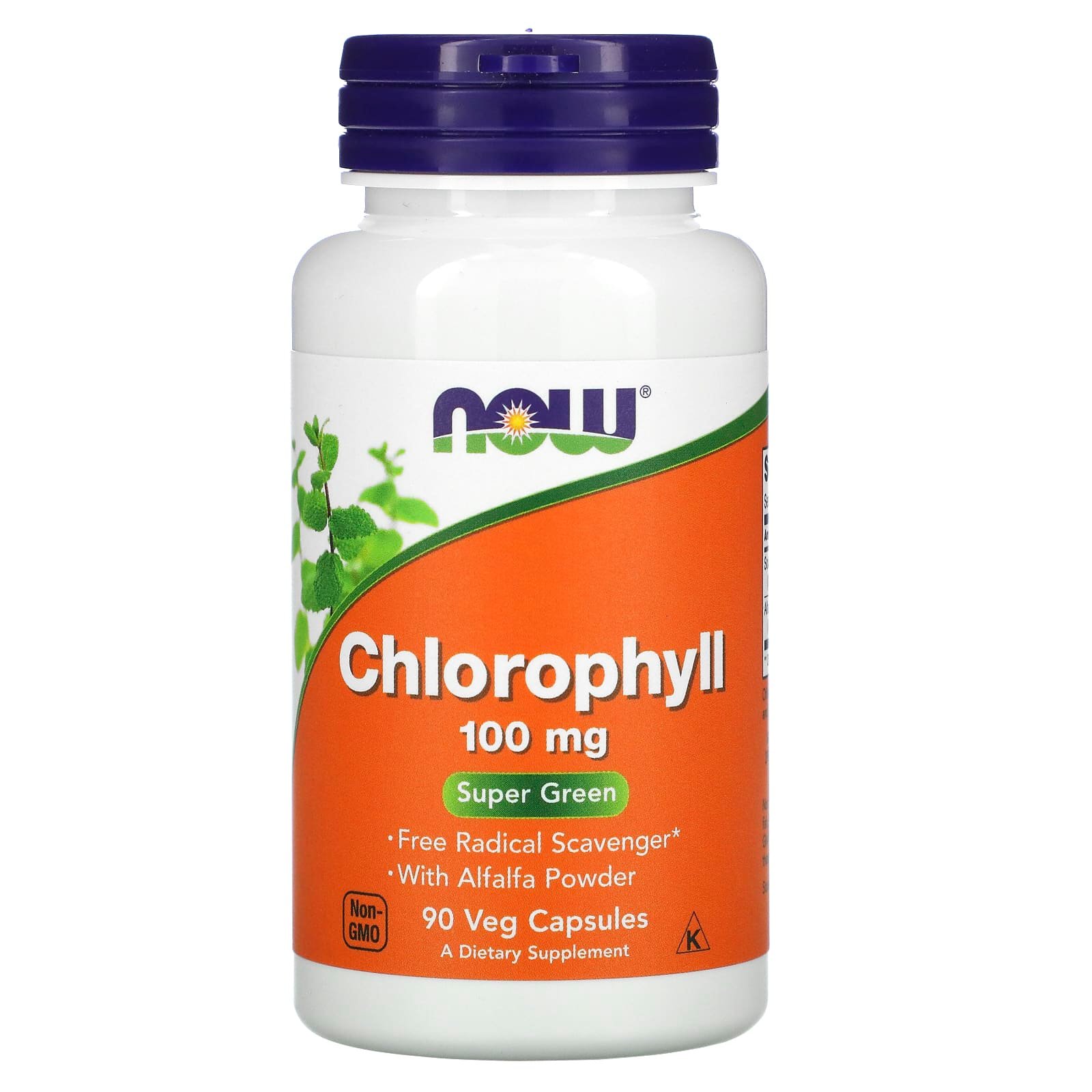 Now Foods Chlorophyl Detox Cleansing Capsules 100 Mg - 90 Capsules