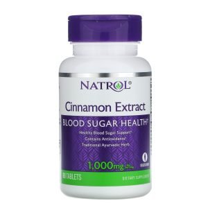 Natrol cinnamon extract capsules for blood sugar health