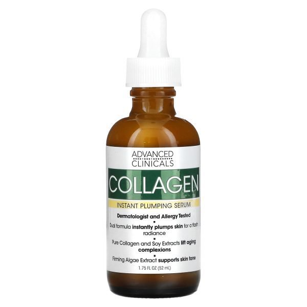 Advanced Clinicals Collagen Serum 1.75 Fl Oz (52 Ml), Instant Plumping Serum
