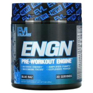 Evlution Nutrition Engn Pre Workout Blue Raz Flavor - 255 G