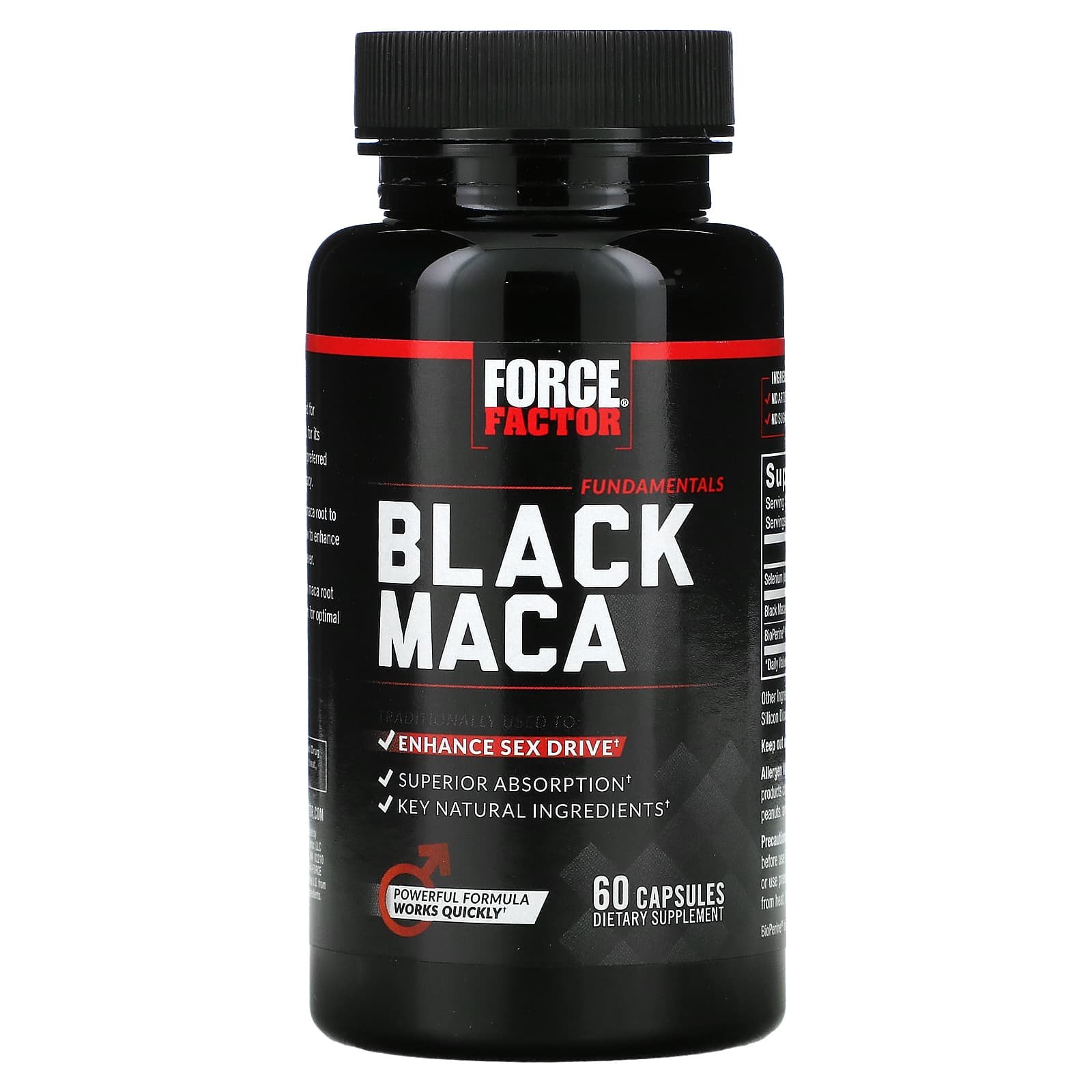فوايد الماكا السوداء Force Factor Black Maca Capsules