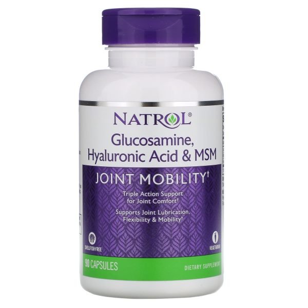 Natrol Glucosamine Hyaluronic Acid &Amp; Msm Capsules Support Healthy And Flixble Joints - 90 Capsules