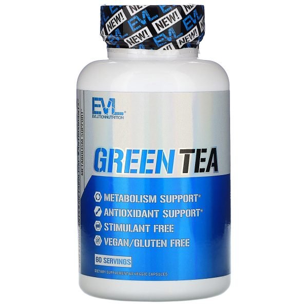 Evlution Nutrition Green Tea Capsules For Weight Loss 60 Veggie Capsules