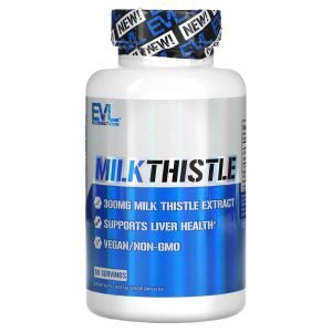 EVLution Nutrition milk thistle 300 mg digestive health capsules - 60 Veggie Capsules