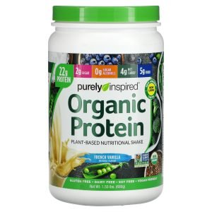 Organic Protein - Plant - Based Nutrition Shake - French Vanilla - 1.50 lbs (680 g) - Purely Inspired