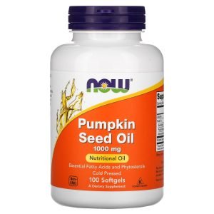 NOW Foods Pumpkin Seed Oil1000 mg dietary supplement cold pressed - 100 Softgels