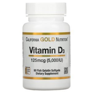 California gold nutrition vitamin d3 5000 iu (125 mcg) for bone health
