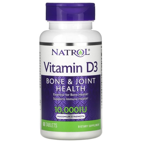 Vitamin D3 - Bone &Amp; Joint Health - Maximum Strength - 10 - 000 Iu - 60 Tablets - Natrol