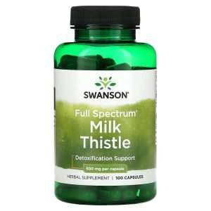 Swanson milk thistle tablets for detoxification support