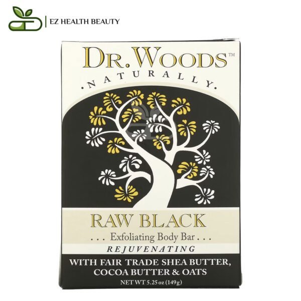 Dr Woods Body Bar Raw Black Soap 149 Gm