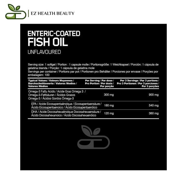 أوبتيموم نيوتريشن‏ كبسولات زيت السمك 100 حبة | Coated Fish Oil - 100 Softgels Optimum Nutrition