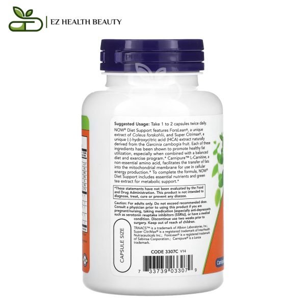 Now Diet Support Capsules Support Healthy Fat Metabolism
