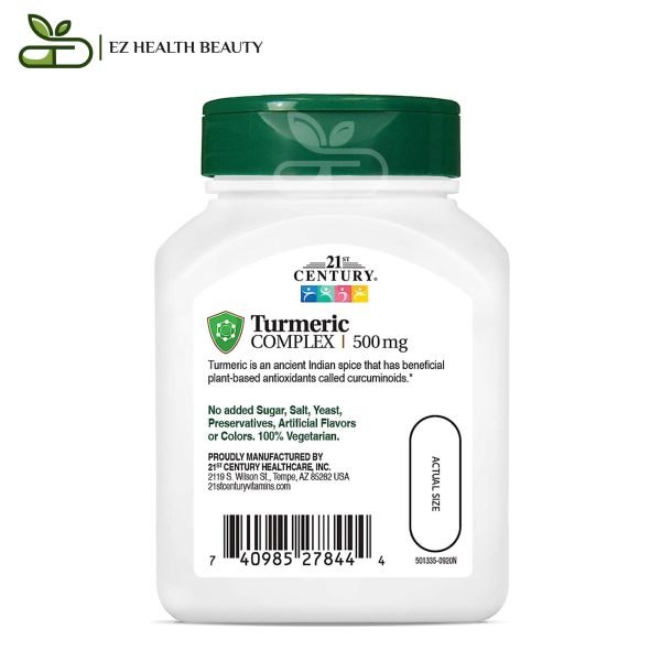 Turmeric Complex Anti Oxidant 21St Century 500 Mg 60 Vegetarian Capsules