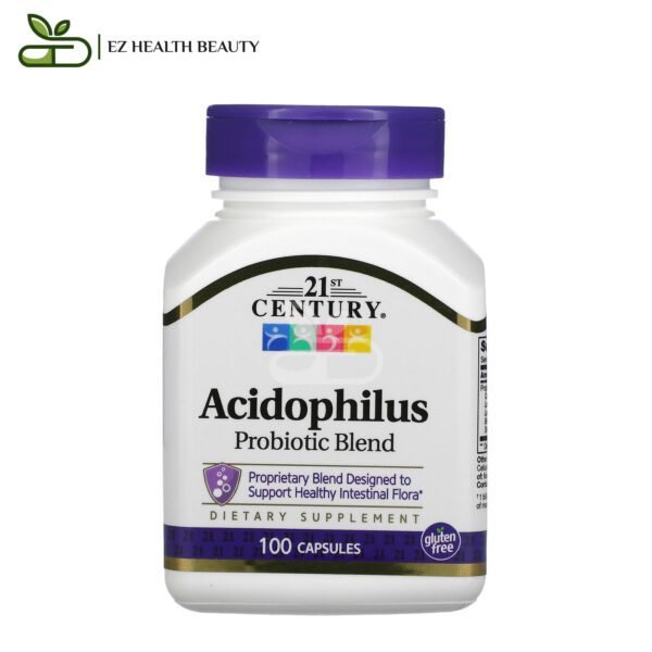 Acidophilus Probiotic Capsules For Digestive Health 21St Century 100 Capsules