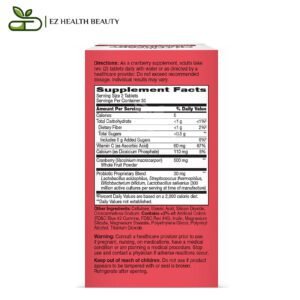 21St Century Cranberry Plus Probiotic 60 Tablets Ingredients