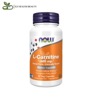 ال كارنتين لتعزيز اللياقة البدنية 500 مجم 60 كبسولة نباتية L-Carnitine Now Foods