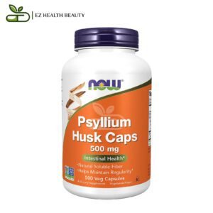 كبسولات سيليوم هاسك لدعم الجهاز الهضمي 500 مجم 500 كبسولة Psyllium Husk Caps Now Foods
