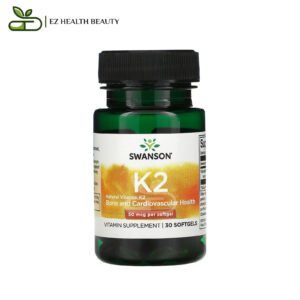 فيتامين ك 2 لصحة العظام والأوعية الدموية 50 مكجم 30 كبسولة Natural Vitamin K2 Swanson