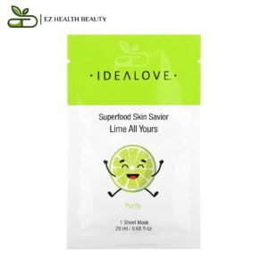 Lime All Yours ماسك البشرة لدعم إزالة السموم من البشرة قناع ورقي واحد Lime All Yours Mask Idealove