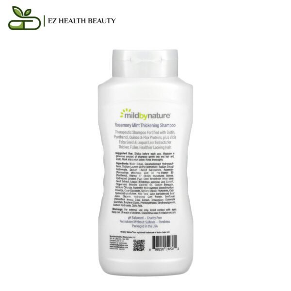 Hair Thickening Shampoo B-Complex &Amp; Biotin Rosemary Mint Mild By Nature 16 Fl Oz (473 Ml)