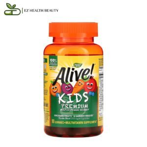علكات ألايف مالتي فيتامين للأطفال بنكهات الكرز والبرتقال والعنب 90 علكة Alive Kids Premium Multivitamin Nature's Way