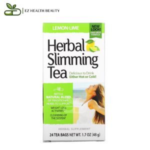 شاي تخسيس الوزن نكهة الليمون-الليمون البنزهير خالٍ من الكافيين 24 كيس شاي 1.7 أونصة (48 جم) Herbal Slimming Tea 21st Century