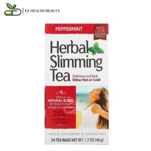 شاي الأعشاب للتخسيس نكهة النعناع خالٍ من الكافيين 24 كيس شاي 1.7 أونصة (48 جم) Herbal Slimming Tea Peppermint 21st Century