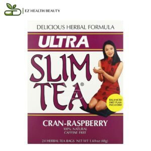 شاي الترا سليم لتعزيز الهضم و إنقاص الوزن نكهة توت العليق والتوت البري بدون كافين 24 كيس شاي أعشاب 1.69 أونصة (48 جم) Ultra Slim Tea Cran-Raspberry Hobe Labs