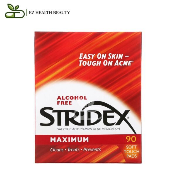 Stridex Pads To Treat Acne Maximum Alcohol Free 90 Soft Touch Pads