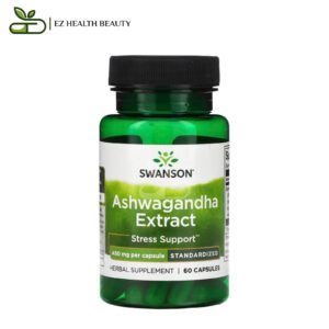 كبسولات مستخلص الأشواغاندا لدعم صحة الجهاز العصبي 450 مجم 60 كبسولة Ashwagandha Extract Swanson